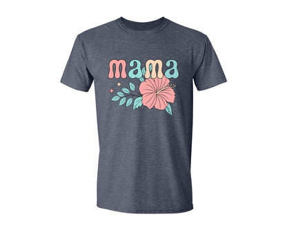 brand:Generic|color:Heather Navy|Mama Mom T Shirt 4 Graphic T-Shirt
