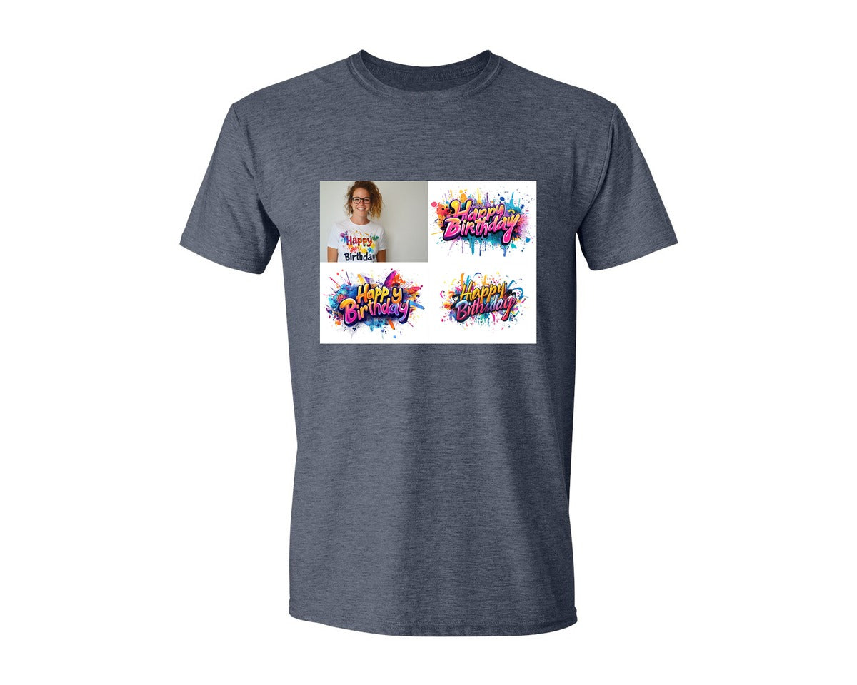 brand:Generic|color:Heather Navy|Happy Birthday T Shirt Design 69 Graphic T-Shirt