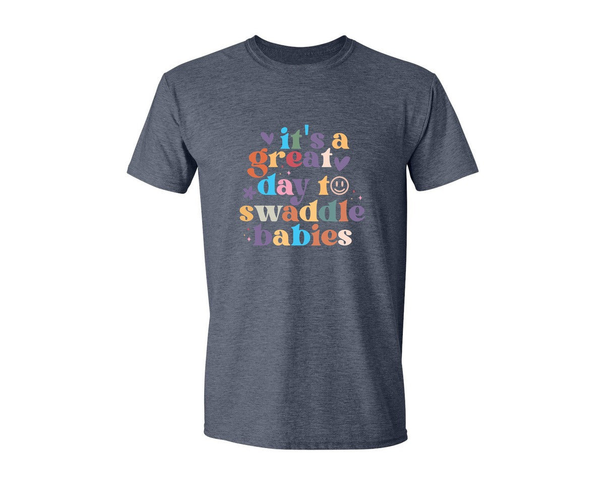 brand:Generic|color:Heather Navy|Its A Beautiful Day To Catch Babies Graphic T-Shirt