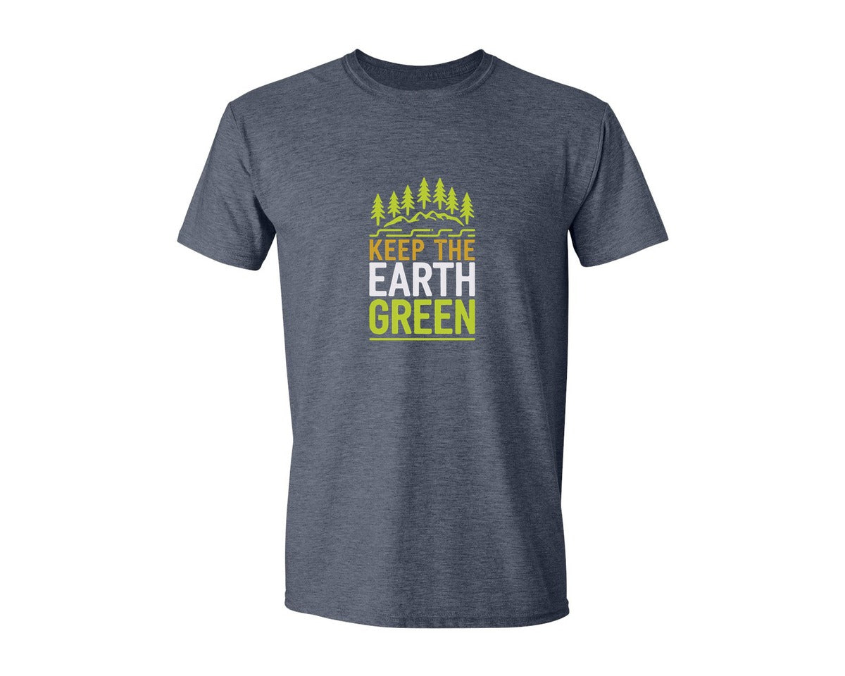 brand:Generic|color:Heather Navy|Keep The Earth Green Environment Cute 2 Graphic T-Shirt