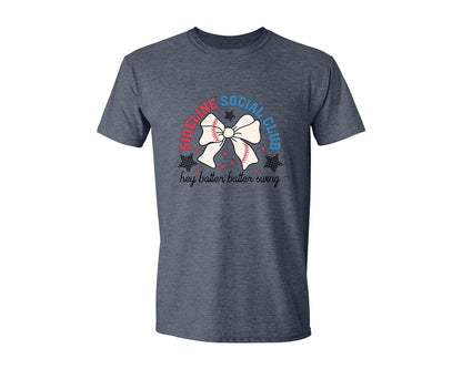 brand:Generic|color:Heather Navy|Sideline Social Club Hey Batter Batter Graphic T-Shirt