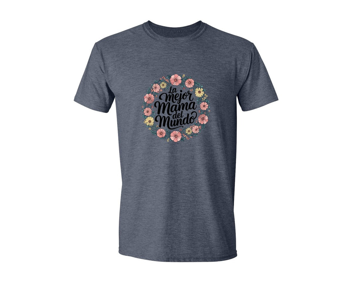 brand:Generic|color:Heather Navy|Spanish Mothers Day 5 Graphic T-Shirt