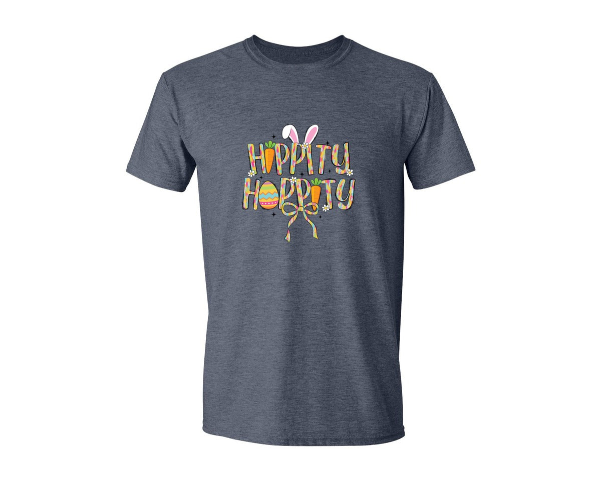 brand:Generic|color:Heather Navy|Hippity Hoppity Easter 2 Graphic T-Shirt