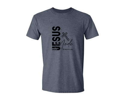 brand:Generic|color:Heather Navy|Jesus Loves Me Love Like Jesus Graphic T-Shirt