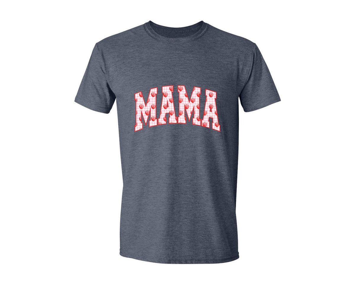brand:Generic|color:Heather Navy|Mama Summer Spring Mama Strawberry Graphic T-Shirt