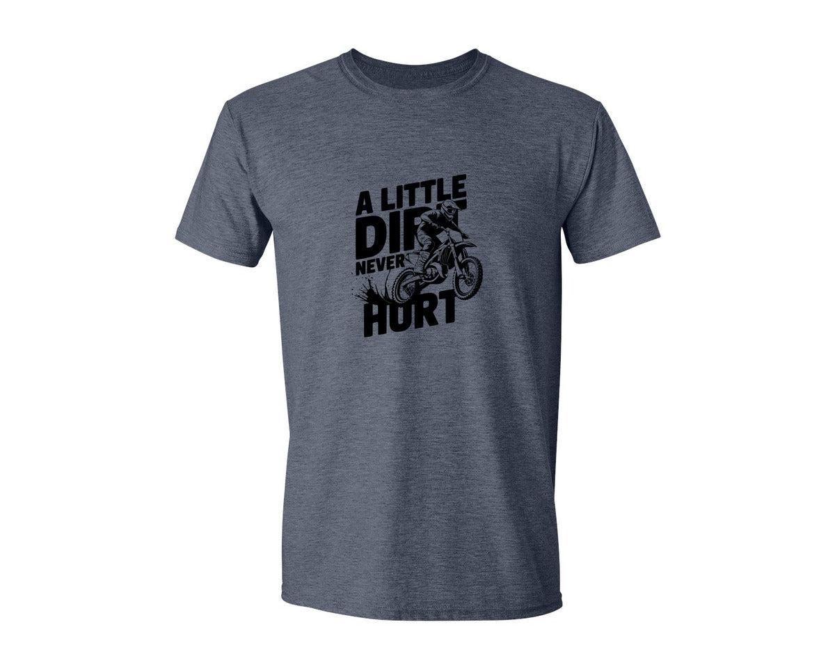 brand:Generic|color:Heather Navy|A Little Dirt Never Hurt T Shirt Des Graphic T-Shirt