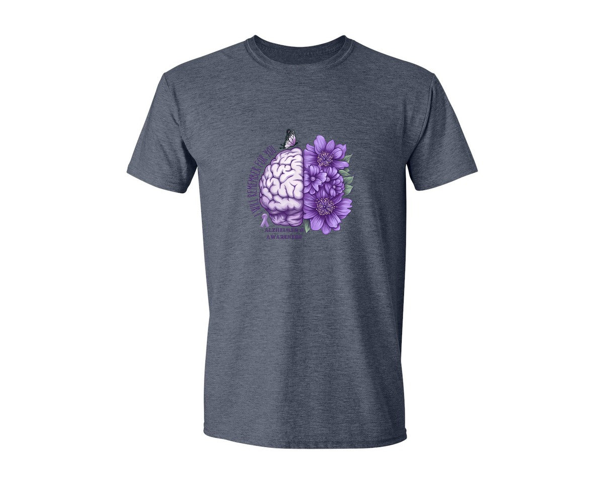 brand:Generic|color:Heather Navy|Alzheimers Awareness T Shirt Design 25 Graphic T-Shirt