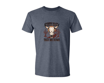 brand:Generic|color:Heather Navy|Country Roads Take Me Home Western 5 Graphic T-Shirt