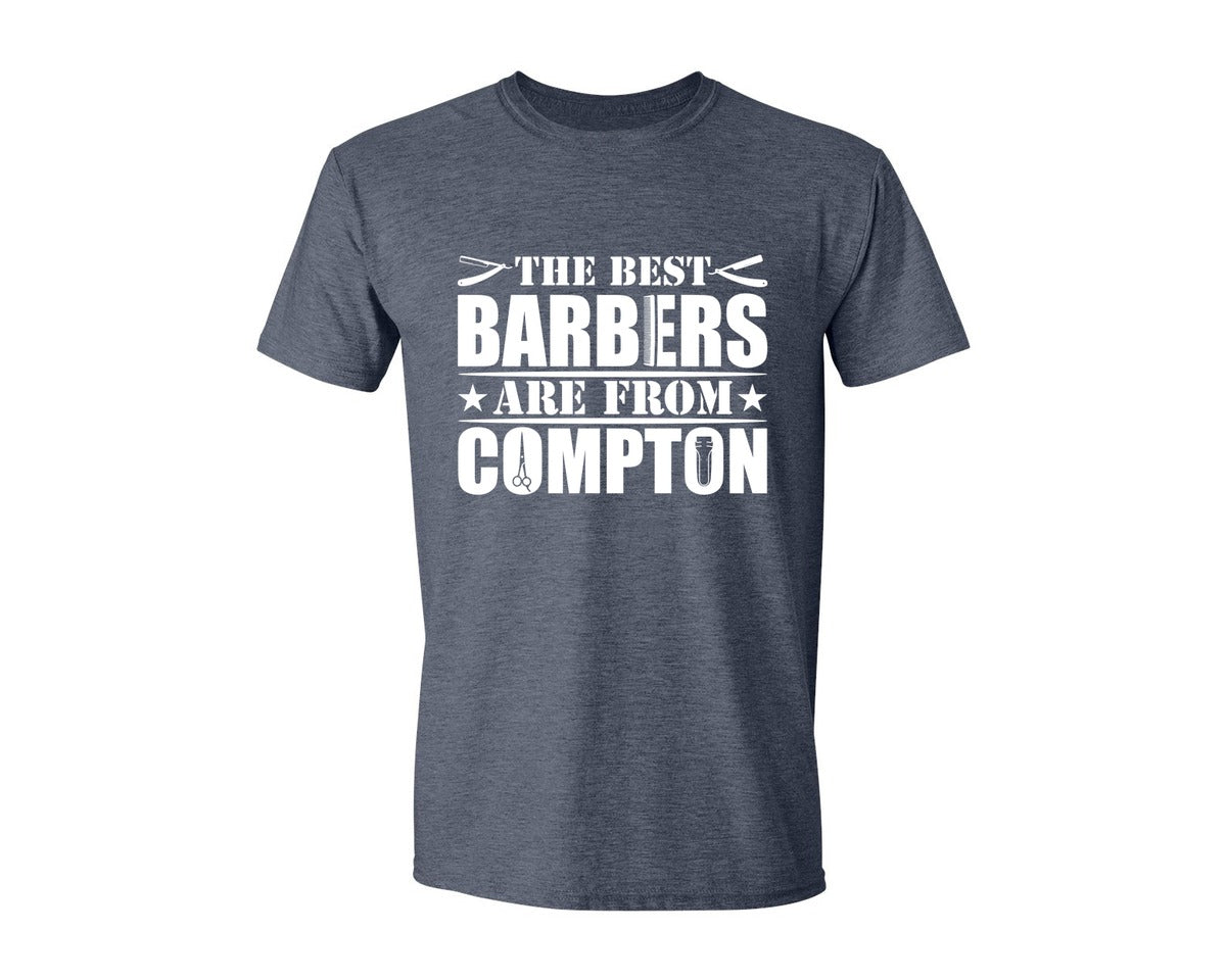 brand:Generic|color:Heather Navy|The Best Barber Are From Compton Tshirt Graphic T-Shirt
