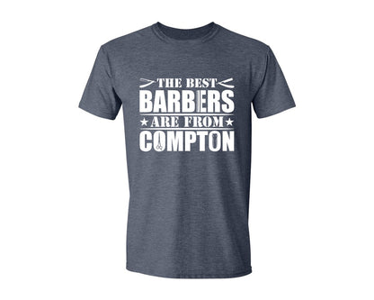 brand:Generic|color:Heather Navy|The Best Barber Are From Compton Tshirt Graphic T-Shirt