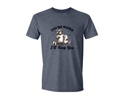 brand:Generic|color:Heather Navy|Sarcastic Funny Raccoon Possum Weird Graphic T-Shirt