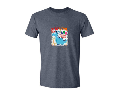 brand:Generic|color:Heather Navy|Cute Dinosaur Cartoon T Shirt Design Graphic T-Shirt