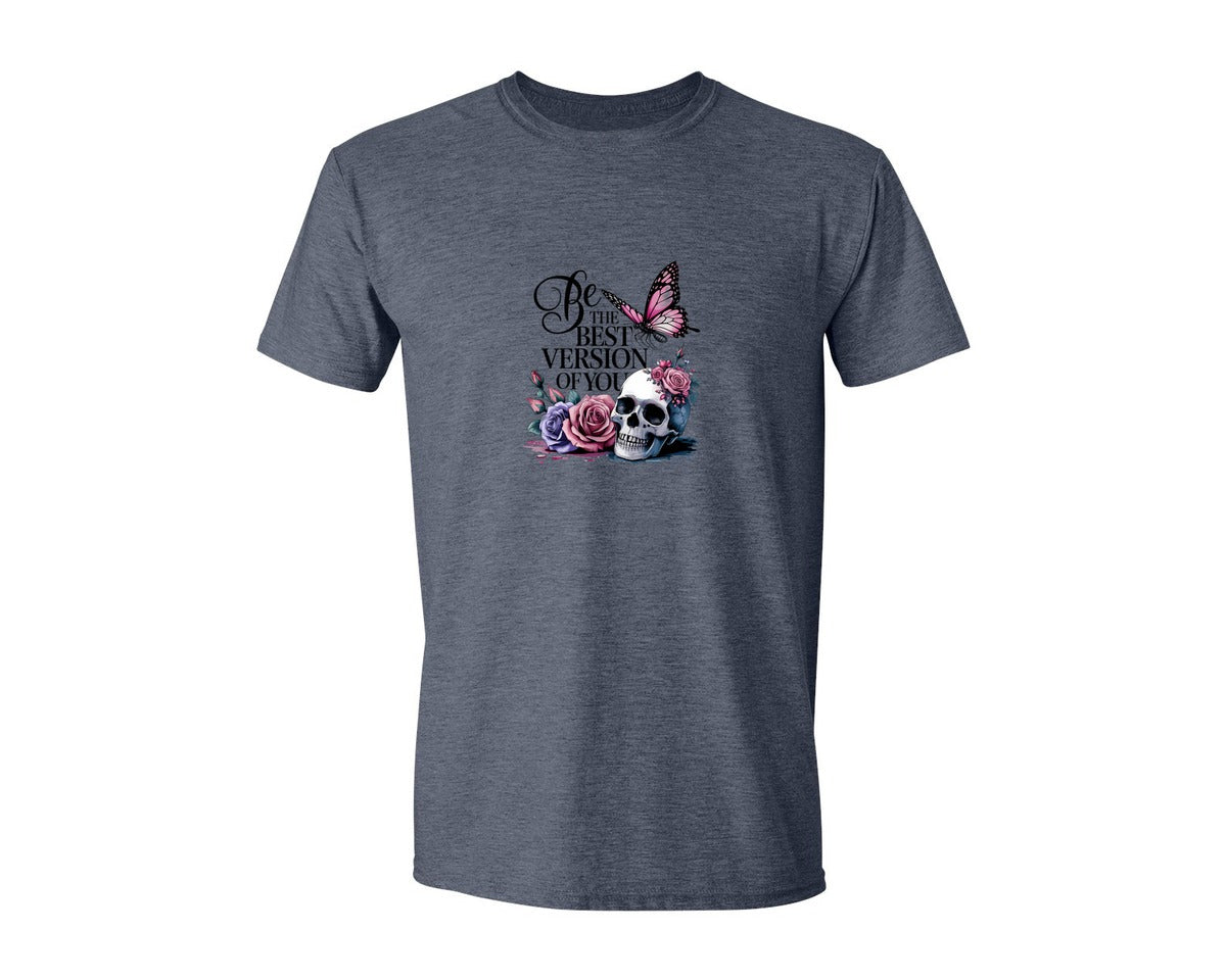brand:Generic|color:Heather Navy|Be The Best Version Of You Self Love 2 Graphic T-Shirt