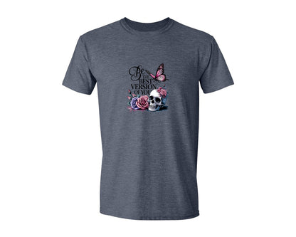 brand:Generic|color:Heather Navy|Be The Best Version Of You Self Love 2 Graphic T-Shirt