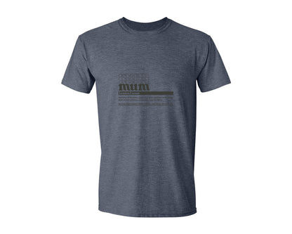 brand:Generic|color:Heather Navy|Mother Mum Funny Definition Graphic T-Shirt