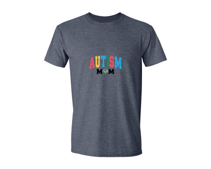 brand:Generic|color:Heather Navy|Autism Mom Autism Day Graphic T-Shirt
