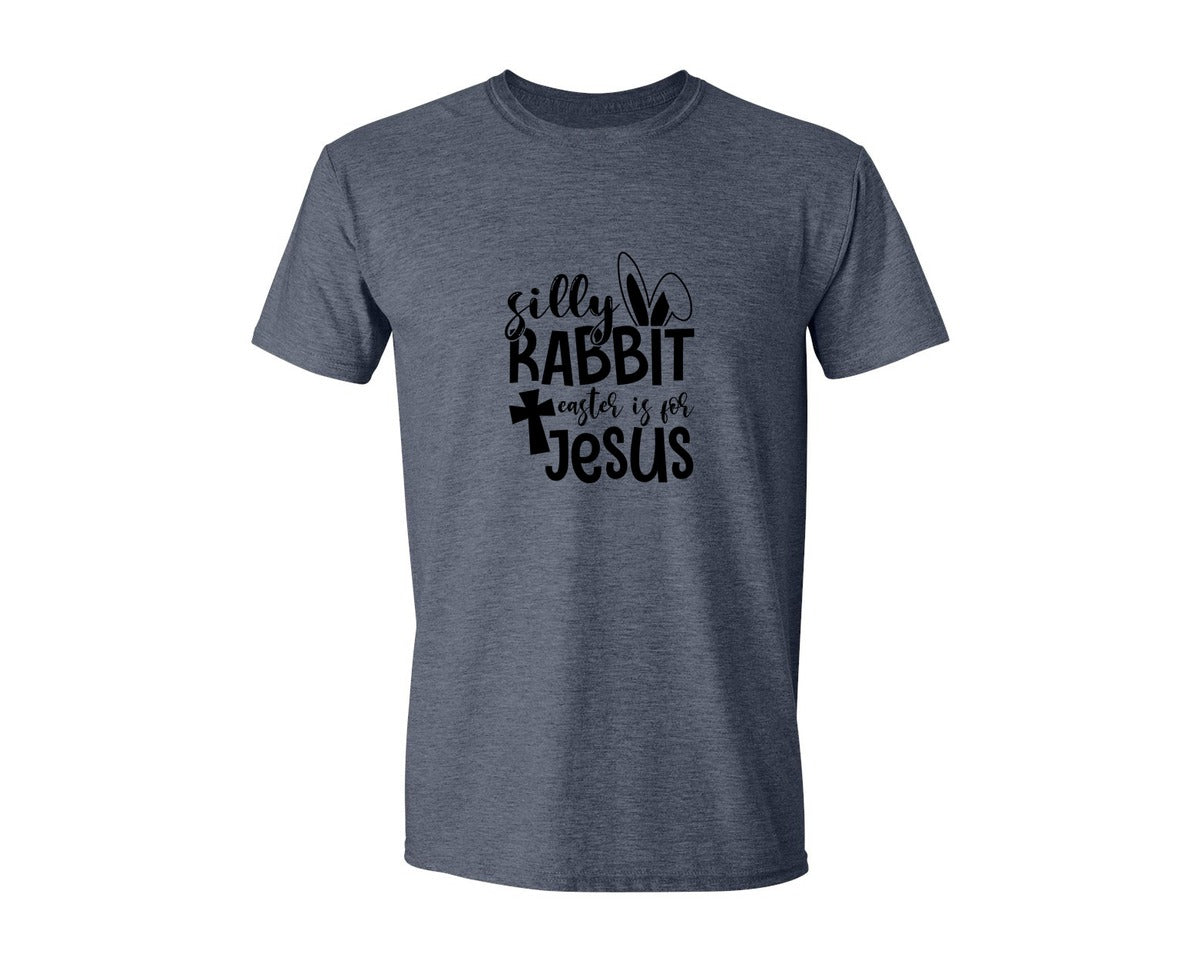 brand:Generic|color:Heather Navy|Silly Rabbit Easter Is For Jesus Ea Graphic T-Shirt