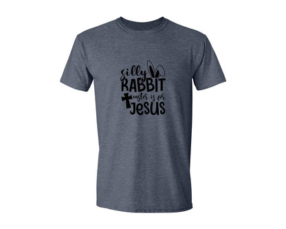 brand:Generic|color:Heather Navy|Silly Rabbit Easter Is For Jesus Ea Graphic T-Shirt