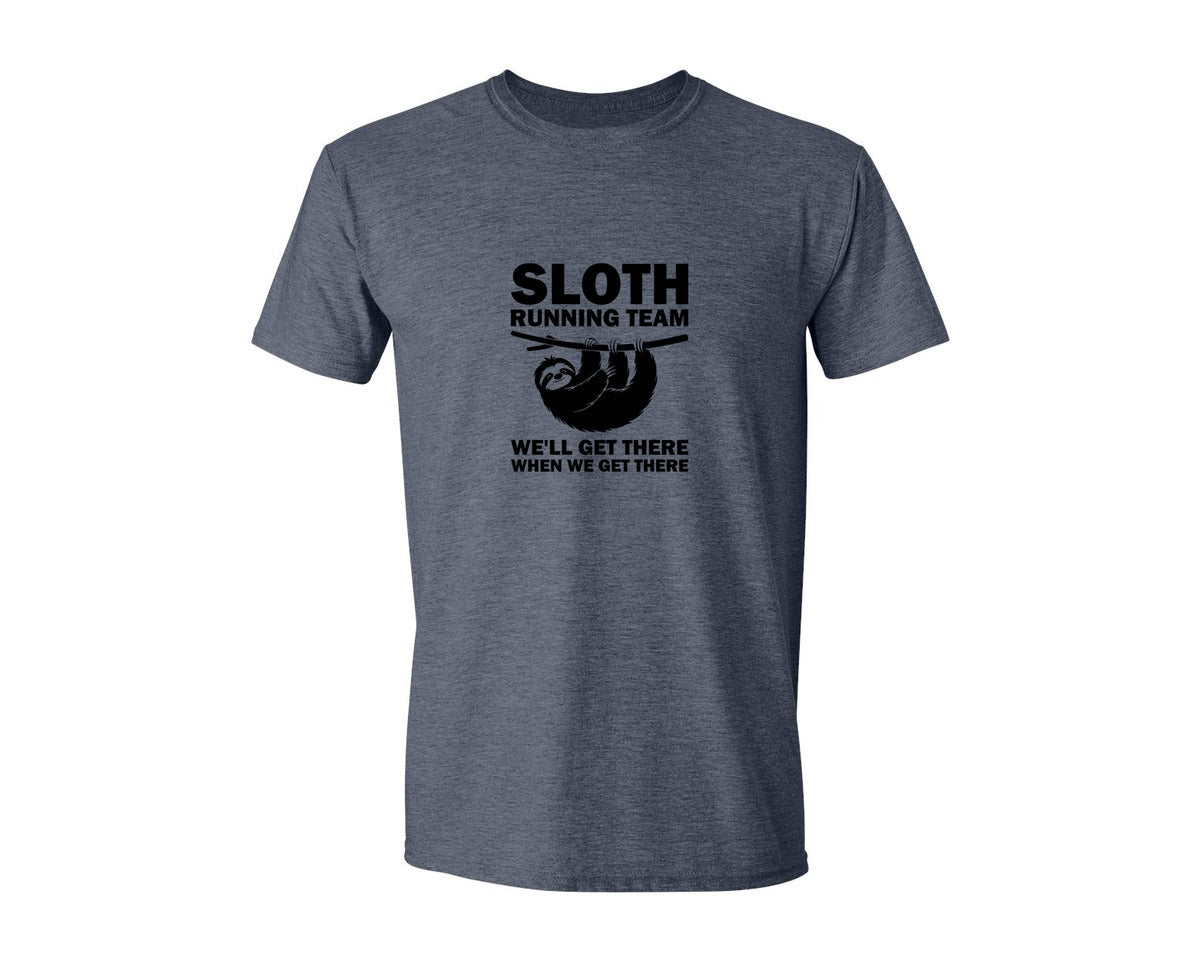brand:Generic|color:Heather Navy|Sloth Running Team T Shirt 2 Graphic T-Shirt