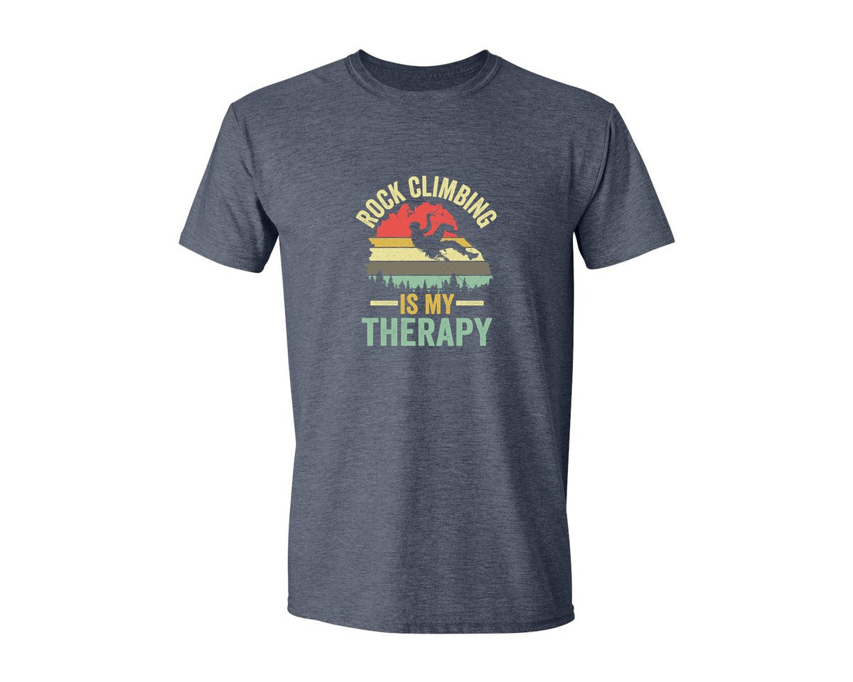 brand:Generic|color:Heather Navy|Rock Climbing Graphic 2 Graphic T-Shirt