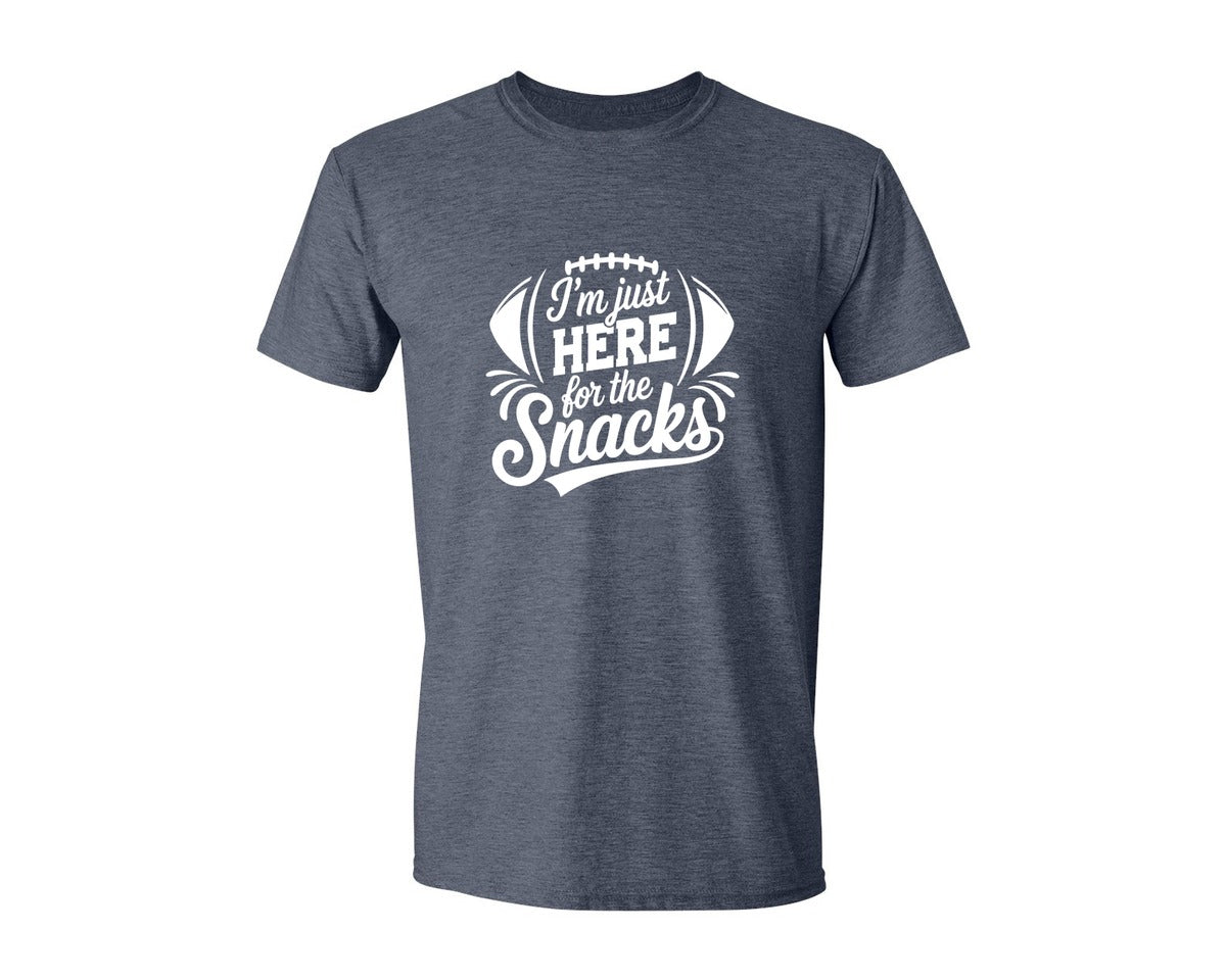 brand:Generic|color:Heather Navy|Im Just Here For The Snacks Graphic T-Shirt