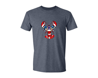 brand:Generic|color:Heather Navy|American Flag Lobster T Shirt Design 2 Graphic T-Shirt