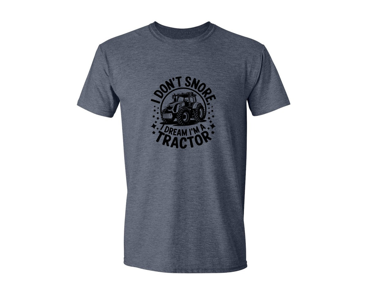 brand:Generic|color:Heather Navy|I Dont Snore I Dream I M A Tractor Graphic T-Shirt