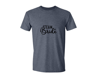brand:Generic|color:Heather Navy|Team Bride Bride Graphic T-Shirt