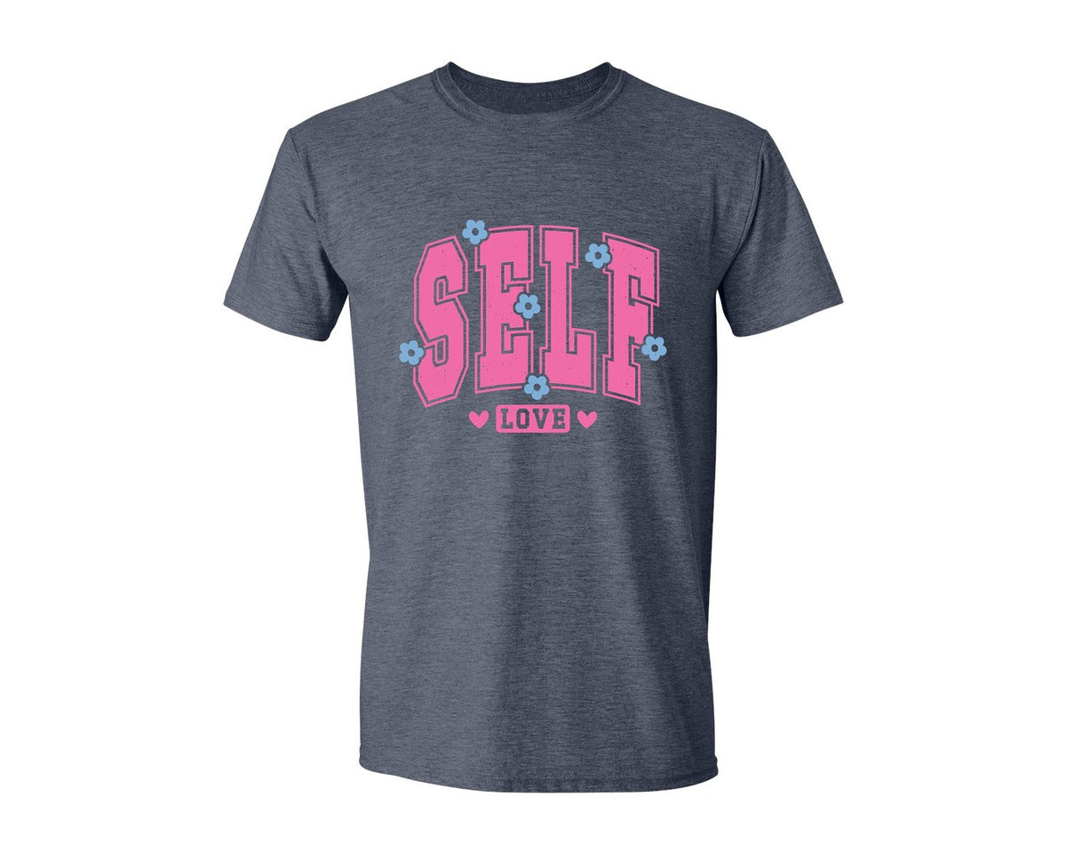 brand:Generic|color:Heather Navy|Self Love Pnginspirational Graphic T-Shirt