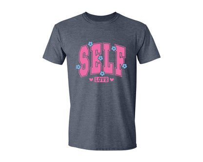 brand:Generic|color:Heather Navy|Self Love Pnginspirational Graphic T-Shirt