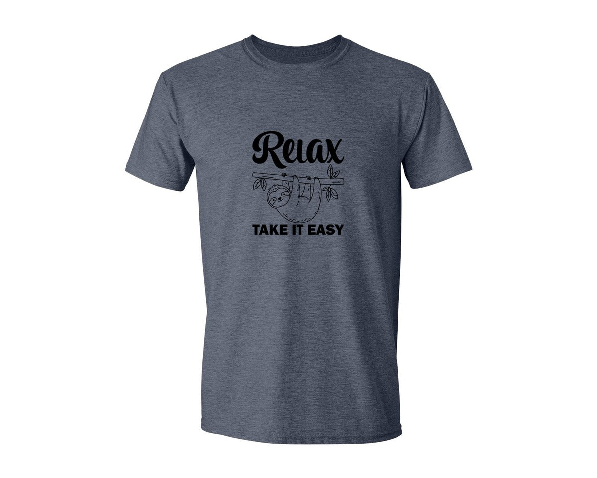 brand:Generic|color:Heather Navy|Relax Take It Easy T Shirt Graphic T-Shirt