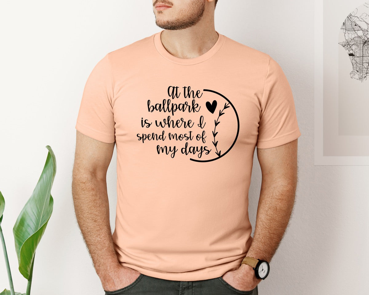 brand:Bella Canvas|color:Heather Peach|Baseball Mom Softball Mom 2 Graphic T-Shirt