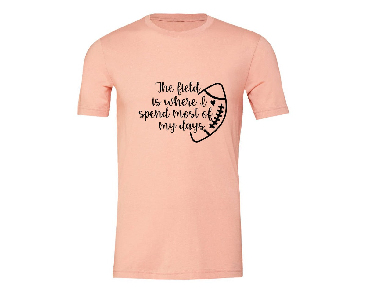 brand:Generic|color:Heather Peach|Football Mom 103 Graphic T-Shirt