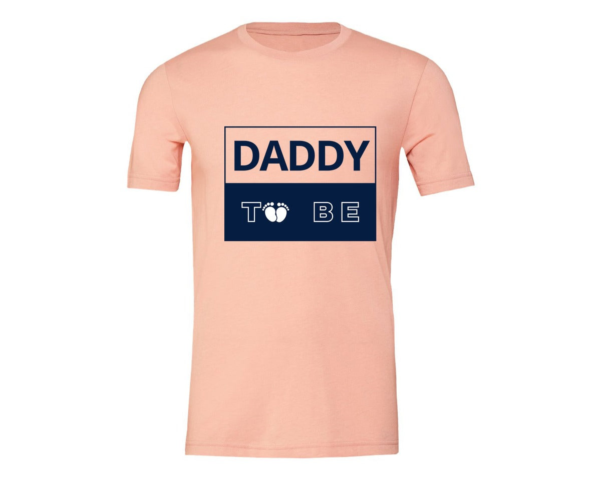 brand:Generic|color:Heather Peach|Daddy To Be Pregnancy Announcement 2 Graphic T-Shirt