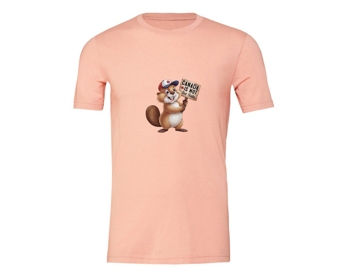 brand:Generic|color:Heather Peach|Canada Is Not For Sale Maple Leaf 2 Graphic T-Shirt