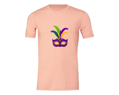 brand:Generic|color:Heather Peach|Mardi Gras Mask T Shirt Design 4 Graphic T-Shirt