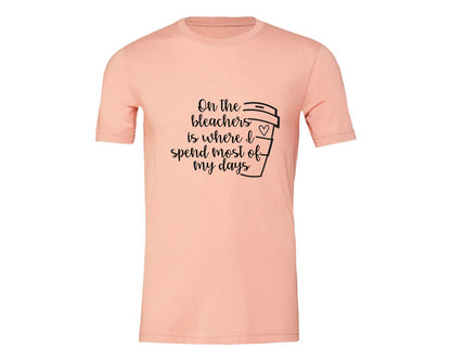 brand:Generic|color:Heather Peach|On The Bleachers Sports Mom Graphic T-Shirt