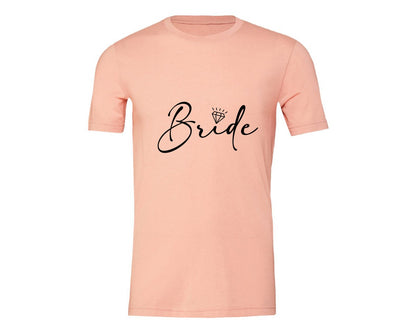 brand:Generic|color:Heather Peach|Bride Wedding Bridal Party 2 Graphic T-Shirt