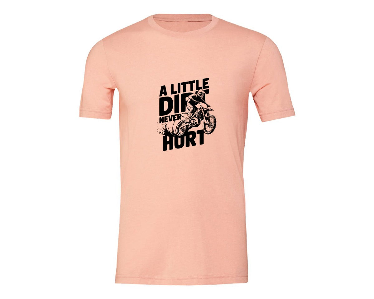 brand:Generic|color:Heather Peach|A Little Dirt Never Hurt T Shirt Des Graphic T-Shirt