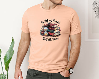 brand:Bella Canvas|color:Heather Peach|Reading Book 8 Graphic T-Shirt