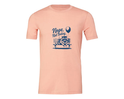 brand:Generic|color:Heather Peach|Nope Not Today Design 47 Graphic T-Shirt