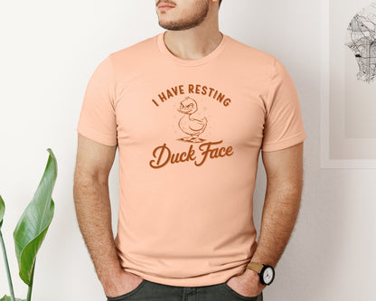 brand:Bella Canvas|color:Heather Peach|I Have Resting Duck Face Design Graphic T-Shirt