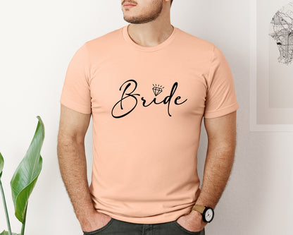 brand:Bella Canvas|color:Heather Peach|Bride Wedding Bridal Party 2 Graphic T-Shirt
