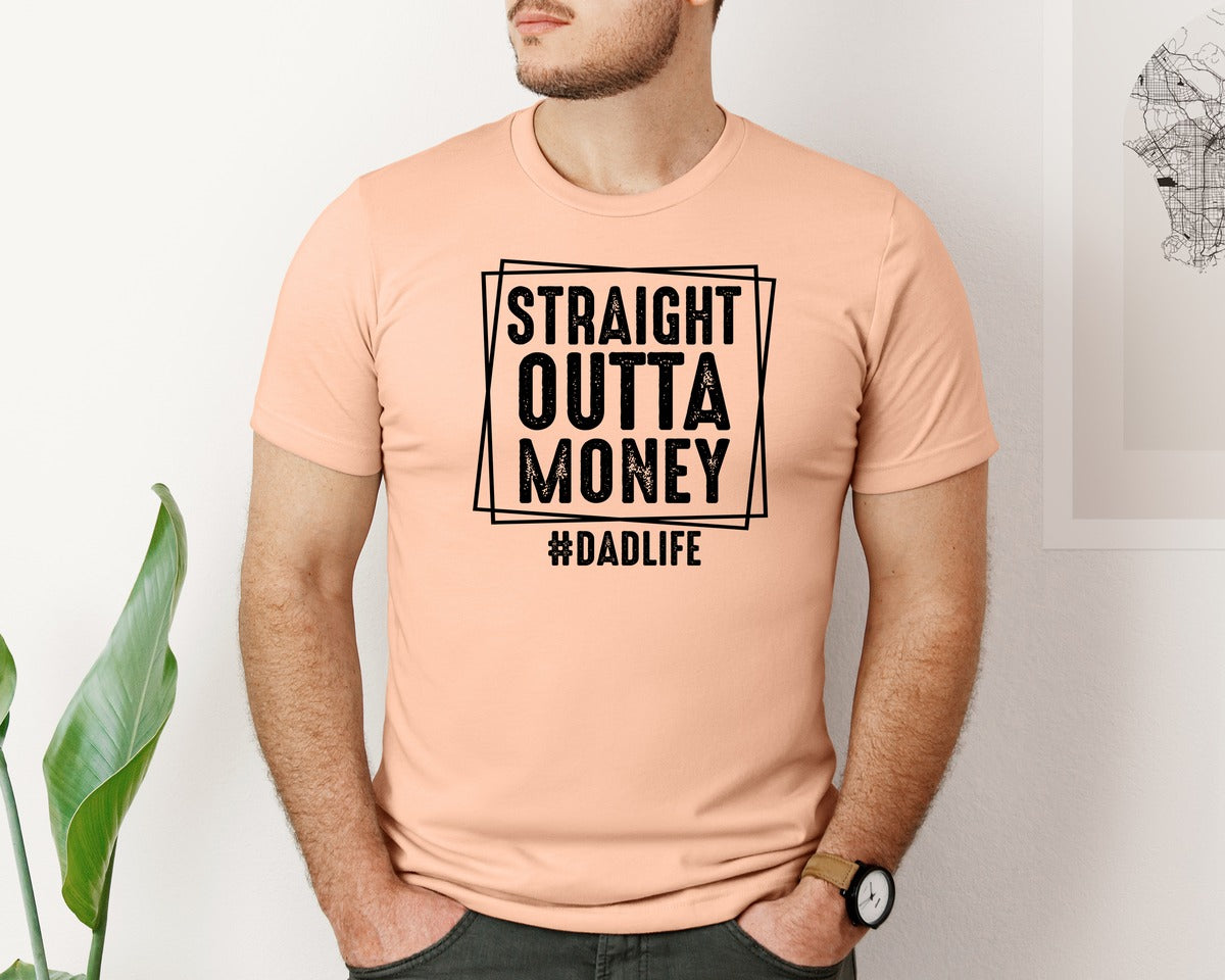 brand:Bella Canvas|color:Heather Peach|Dad Fathers Day 5 Graphic T-Shirt