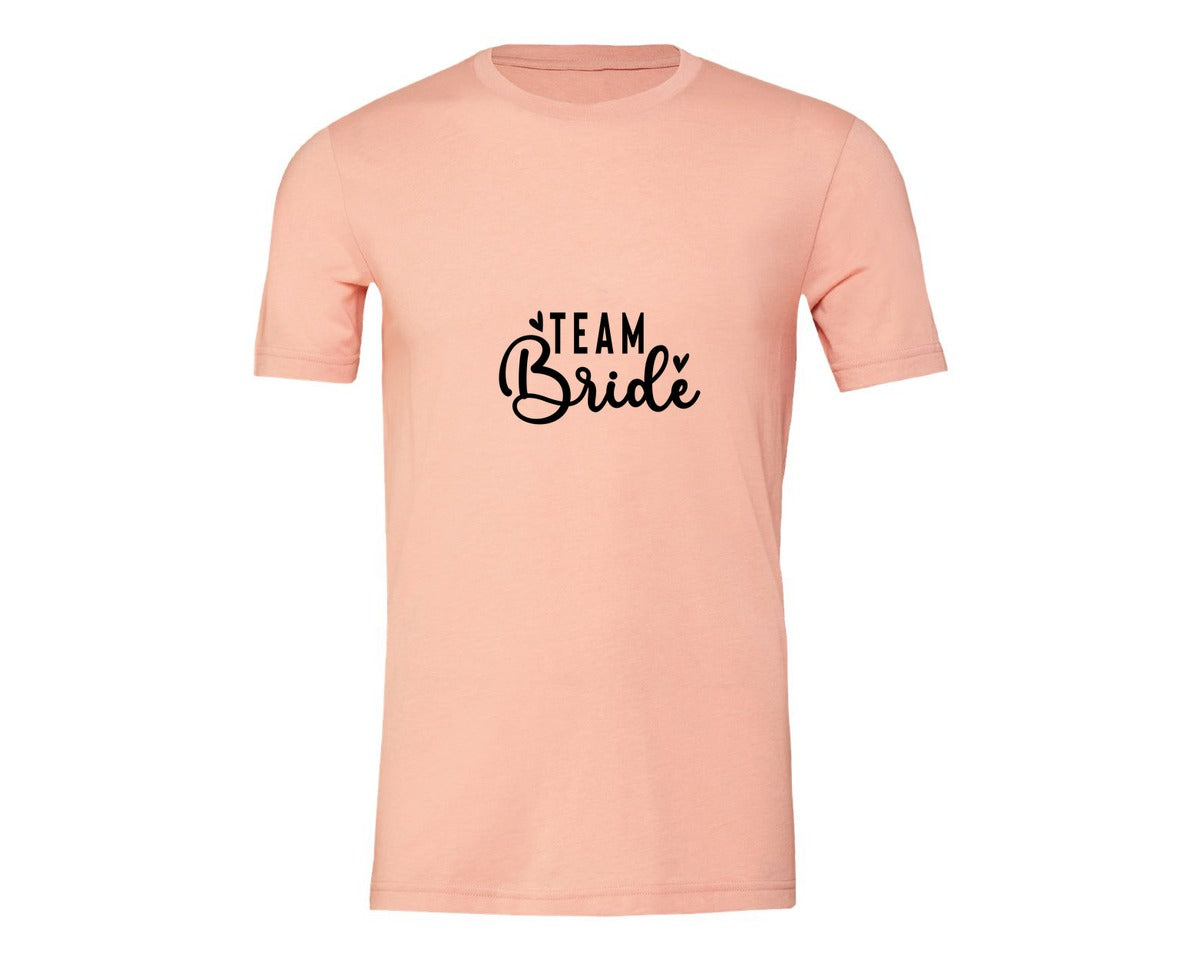 brand:Generic|color:Heather Peach|Team Bride Bride Graphic T-Shirt