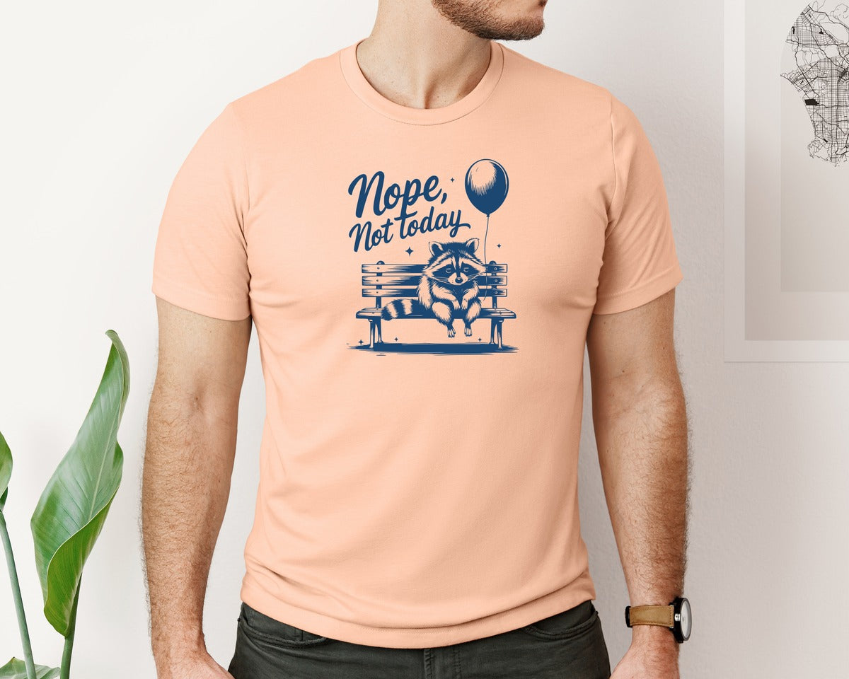 brand:Bella Canvas|color:Heather Peach|Nope Not Today Design 47 Graphic T-Shirt