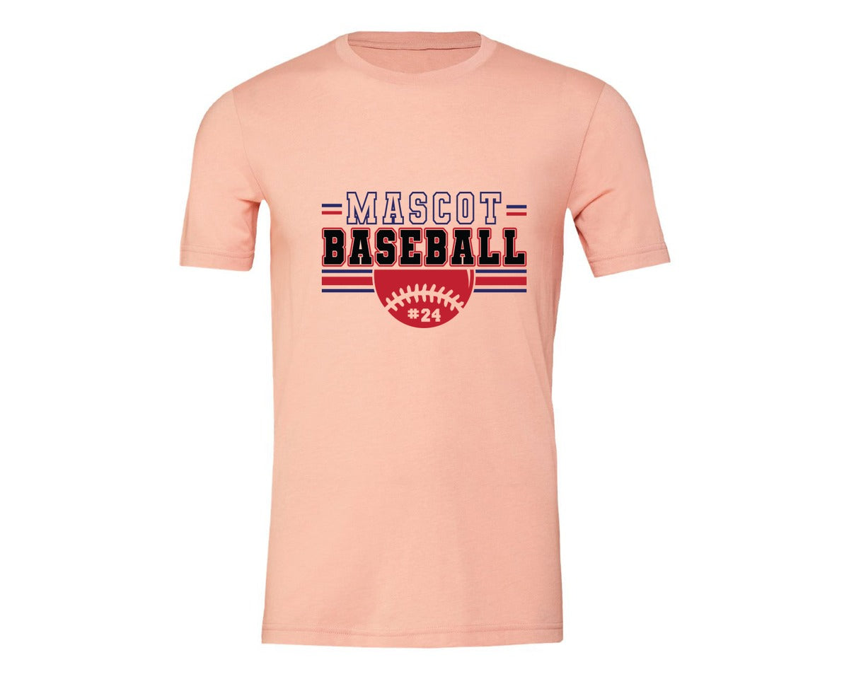 brand:Generic|color:Heather Peach|Baseball Shirt Baseball Team Graphic T-Shirt