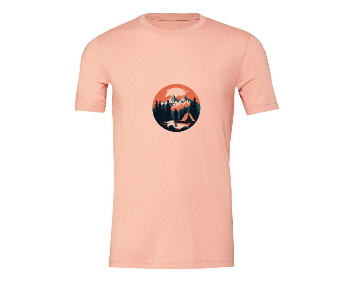 brand:Generic|color:Heather Peach|Camping T Shirt Vector Design 6 Graphic T-Shirt