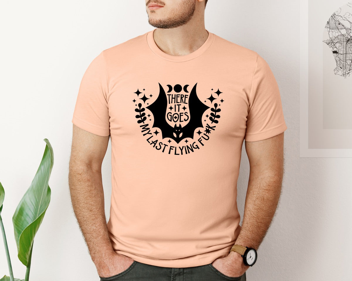 brand:Bella Canvas|color:Heather Peach|There It Goes My Last Flying Fck 3 Graphic T-Shirt