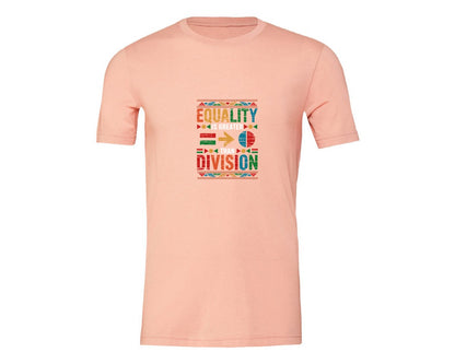 brand:Generic|color:Heather Peach|Equality Is Greater Than Division 6 Graphic T-Shirt